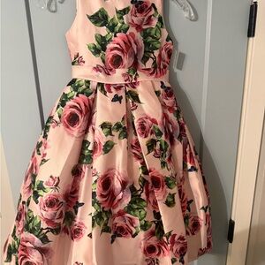 Joan Calabrese Pink Floral Kids Dress